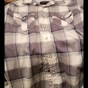 Mens American Eagle pearl snap Long sleeve